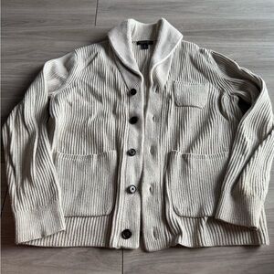 Banana Republic Ivory Ribbed Sweater